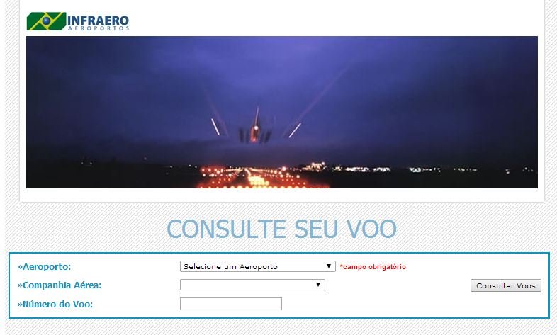 Aeroportos MG - Consulta de Vôos Online BH - Minas Gerais